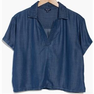 Splendid Blue V-Neck Blouse